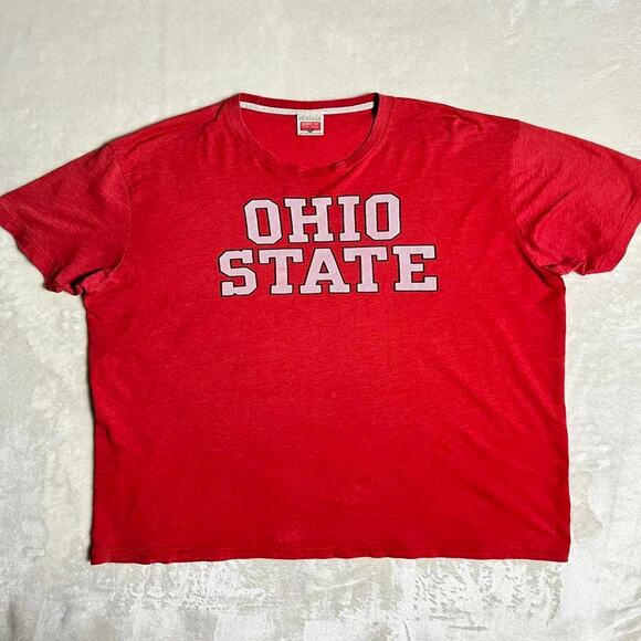 Retro Homage Ohio State T-Shirt Mens XL Red White OSU Buckeyes Single Stitch 90s - Picture 1 of 9